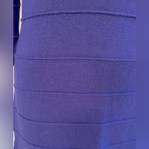 Antonio Melani Fine Merino Wool 3/4 Sleeves Purple Sweater Dress M - Picture 6 of 10